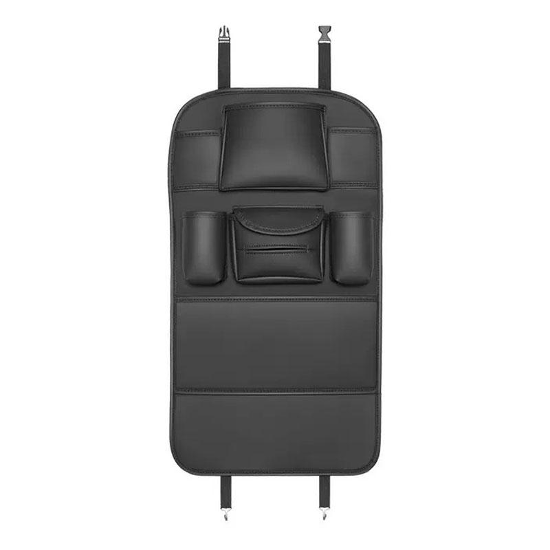 Leder Autositz-Rückenlehnen-Organizer, Aufbewahrungstasche, Schutzabdeckung, Anti-Kick-Pad, Auto-Styling für Autos, Auto-Rückenlehnen-Organizer, Rücksitzschutz