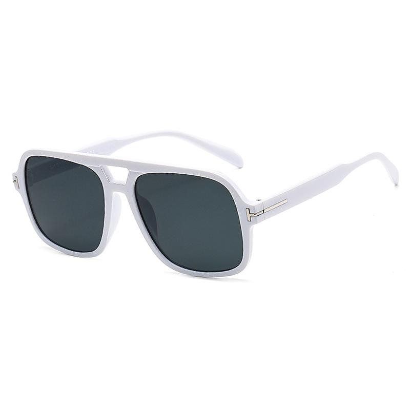 Übergroße Punk-Sonnenbrille für Damen, klassische Sonnenbrille, Retro-Sonnenbrille für Herren, Sonnenschutz, UV-Schutz, nicht polarisiert, modisches Accessoire weiß