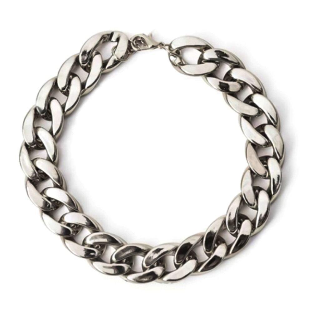 Modische Kette Halsband Haustier Halskette Katze Hund Gold Halskette Verstellbare Kette Hundehalsband Pitbull Halsband Katze Hund S silber