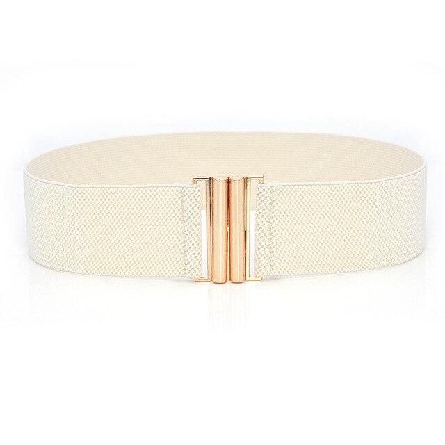 2021 frauen Breiten Elastischen Taille Gürtel Kleid Gürtel Zubehör Stretch Elastischen Breiten Korsett Taille Metall Schnalle Korsett Gürtel Korsett Gürtel beige