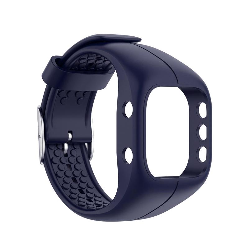 Weiches Silikon Armband Armband Ersatz Uhrenarmband Armband Zubehör für Polar A300 dunkelblaue