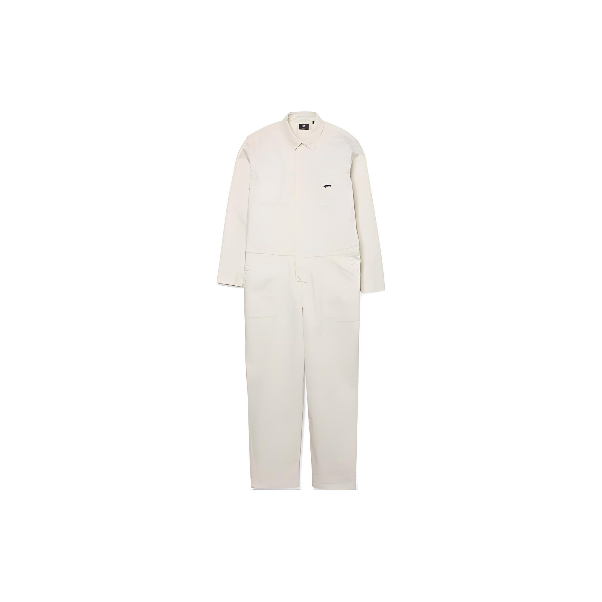 Vans Einfarbig Locker Geschnitten Rollkragen Langarm Jumpsuit Damen Jumpsuit Beige VN00036389F XS