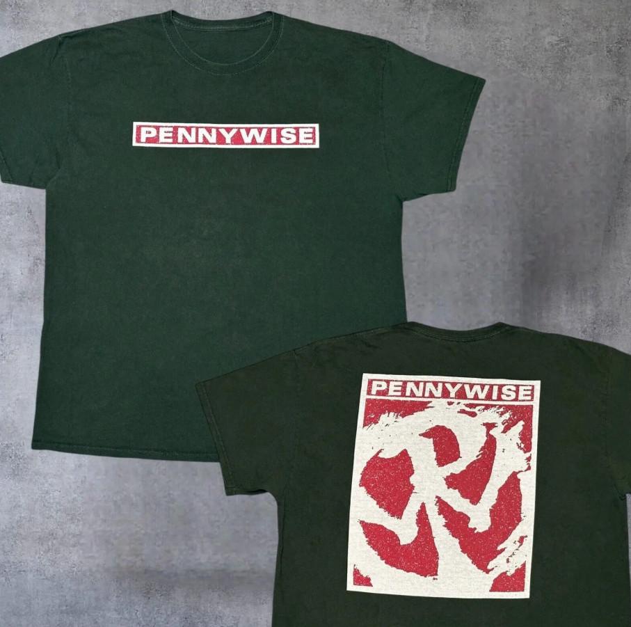 2-seitiges Pennywise Punk Rock Band Box Unisex Shirt Volle Größe EG502 L gray