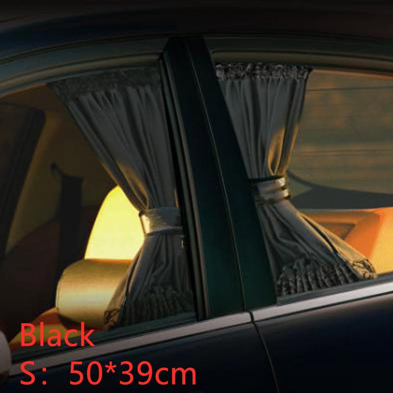 2 Stück Universal-Auto-Seitenfenster-Sonnenschutzvorhänge für Autofenster, Sonnenblende, Jalousien 50*39cm