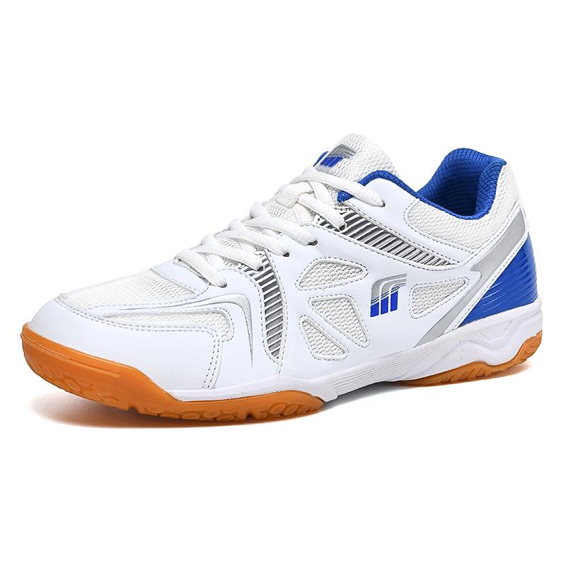 Jugend Erwachsene Neue Hohe Qualität Schock-absorbieren Anti-skid Tragen-beständig Outdoor Tischtennis Schuhe Badminton Schuhe Tennis schuhe 38 weiß/blau