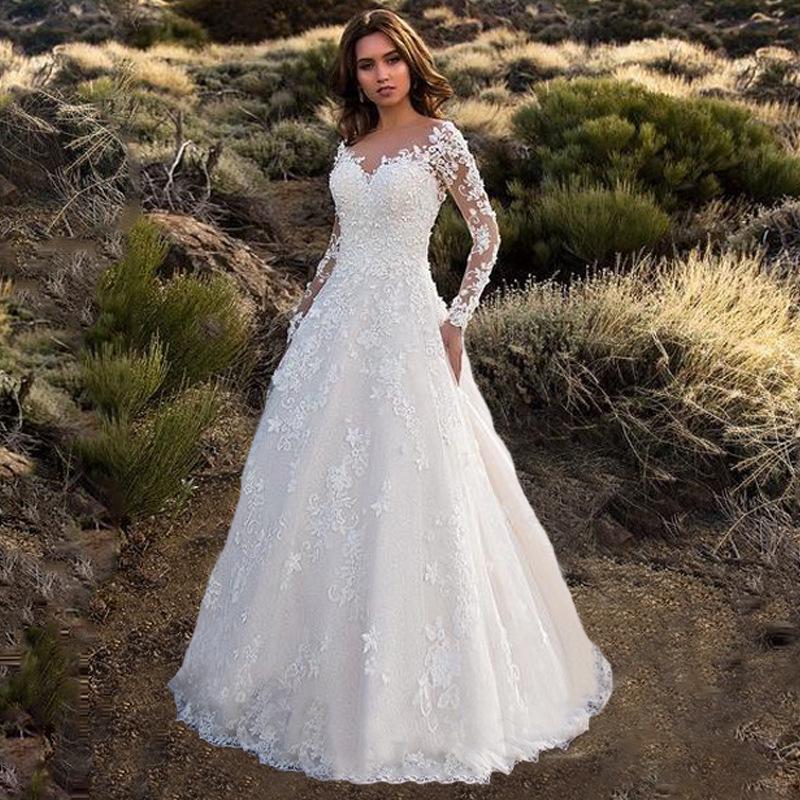 2025 Frühling Europäisches & Amerikanisches Schulterfreies Braut-Hochzeits-Abendkleid für Damen XL weiß