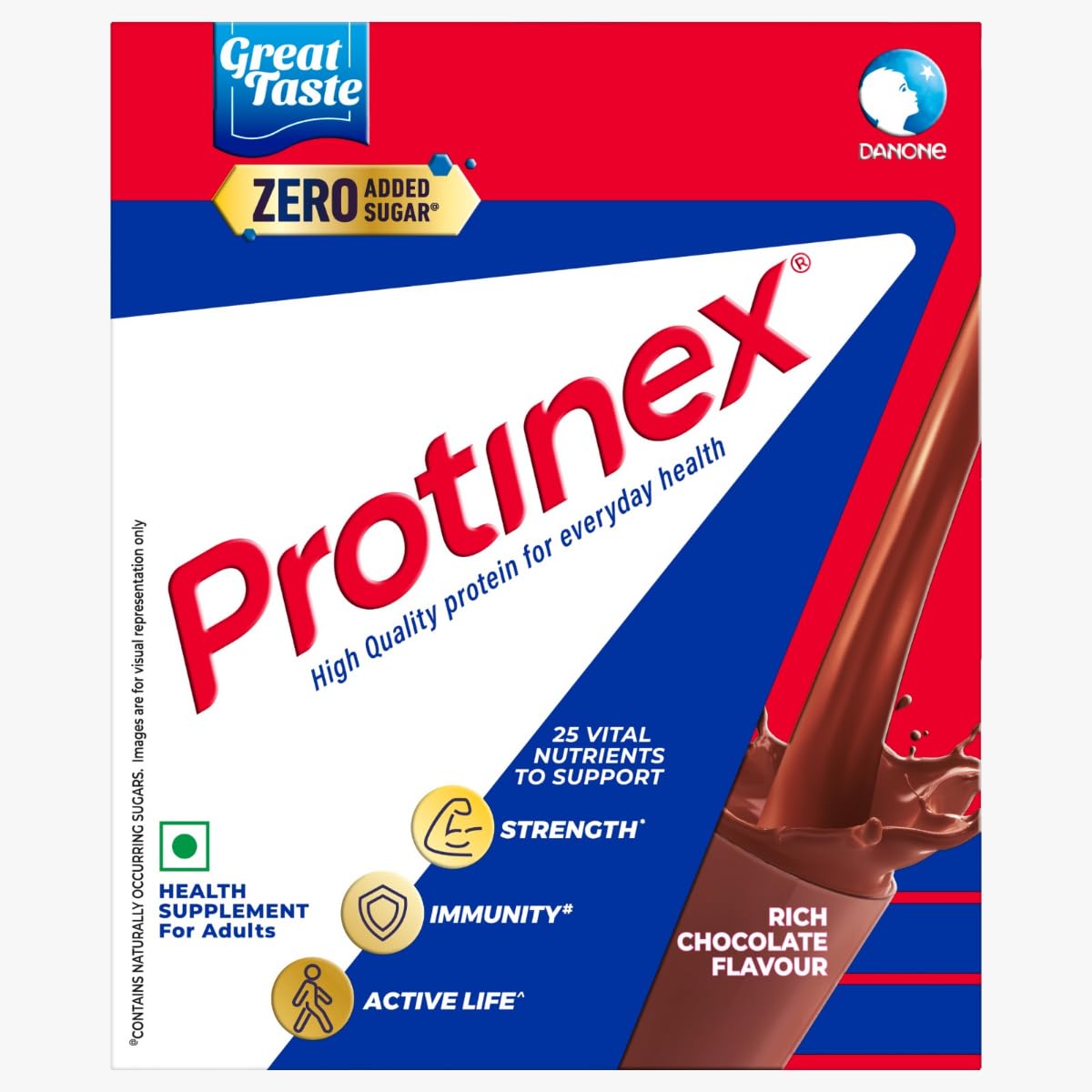 Protinex Reichhaltige Schokolade Nährstoffreicher Proteinpulver-Mix für Erwachsene 200 g BIB Mit 25 wichtigen Nährstoffen für Kraft