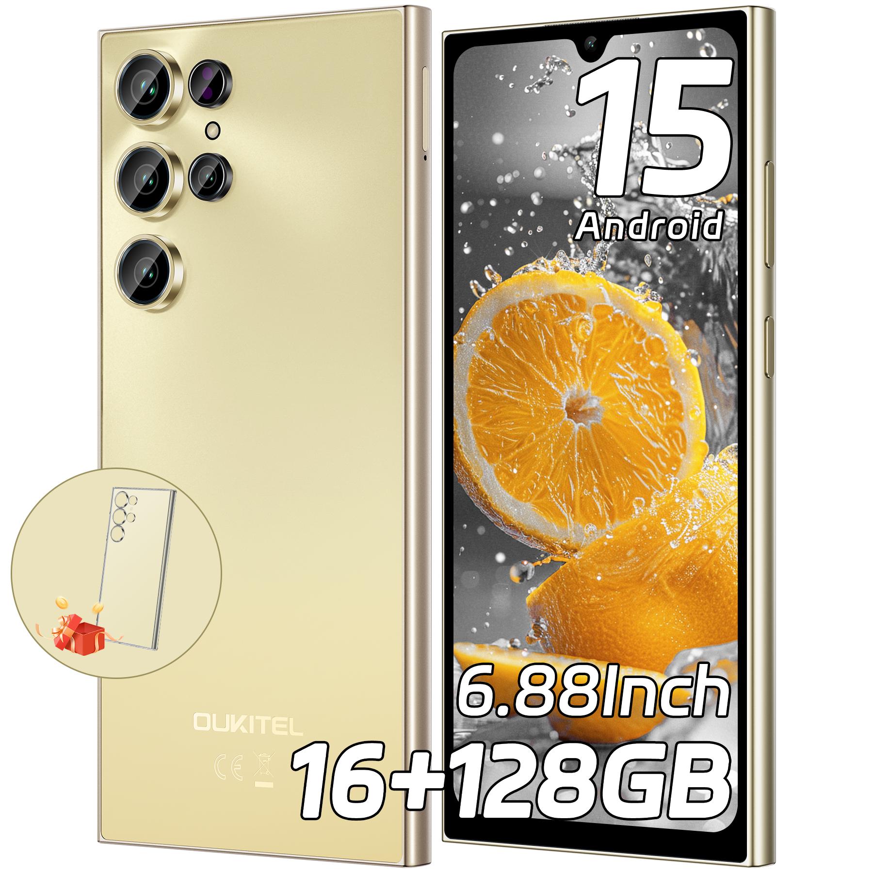 OUKITEL C61 Entsperrtes Handy 2025 - Android 15, 6,88  Display Smartphone, 16GB+128GB/1TB, 5150mAh Akku Handy, 13MP Kamera gold