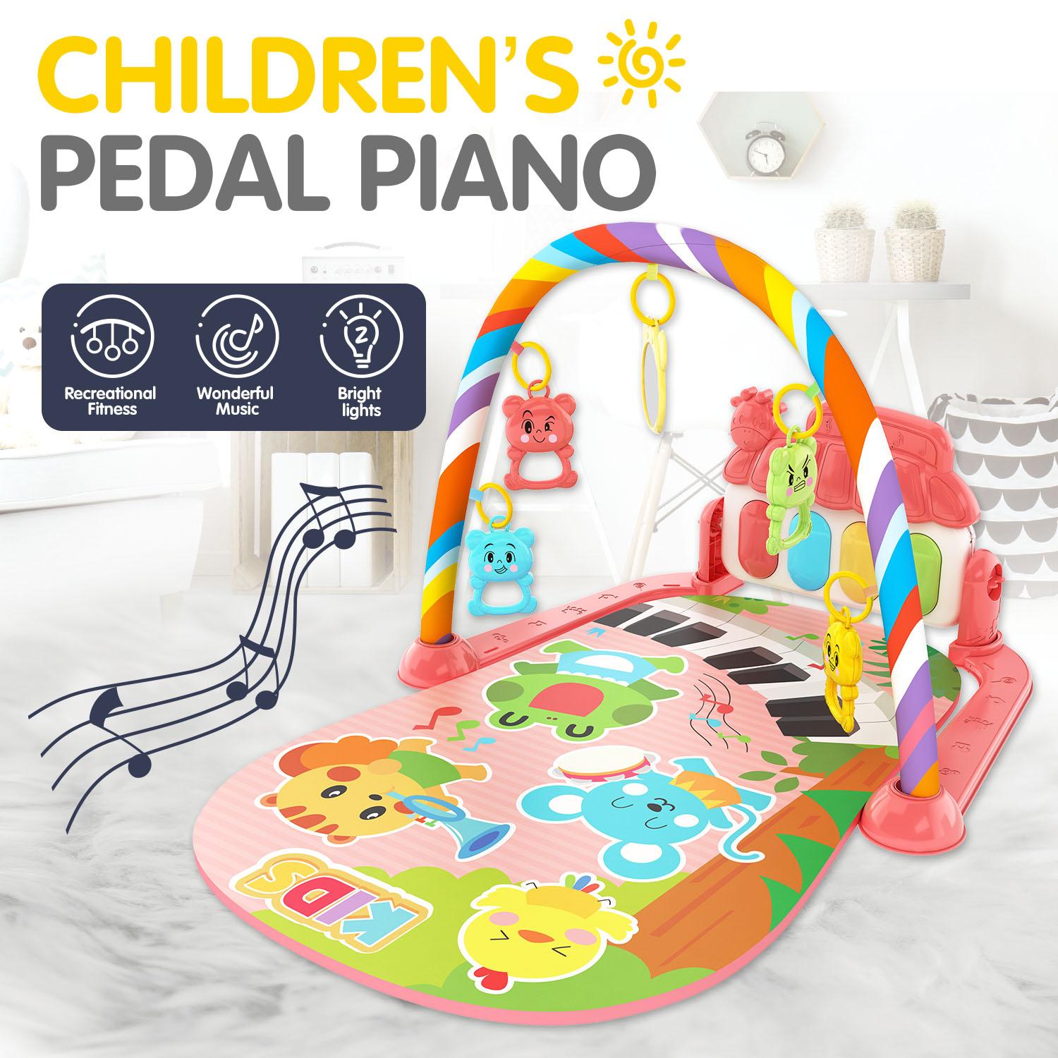 Baby-Fitness-Ständer Baby-Musik-Pedal-Klavier-Spielmatte Neugeborenen-Klavier-Krabbelmatte Früherziehungsspielzeug Puzzle Baby-Spielzeug
