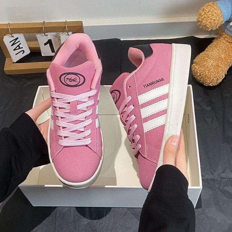 Neue Drachenfrucht Mädchen Puder Brot Schuhe Studenten Schuhe Freizeit Board Schuhe atmungsaktiv Trend Sportschuhe 40 rosa