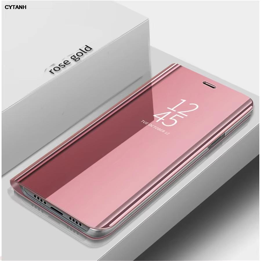 Luxus Spiegelflip-Hülle für Apple iPhone 17 16 15 14 13 12 11 Pro Max Leder Handyhülle für iPhone 16E Air XS Max XR X iPhone 7 8 Plus SE 2022 2020 iPhone 16 Pro rose gold