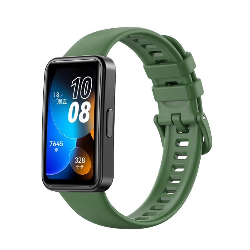 Strap Für Huawei Band 8 Armband Silikon Sport Smartwatch TPU Wasserdichte Armband Weiche Armband Für Huawei Band 8 Zubehör For Huawei Band 8 grün