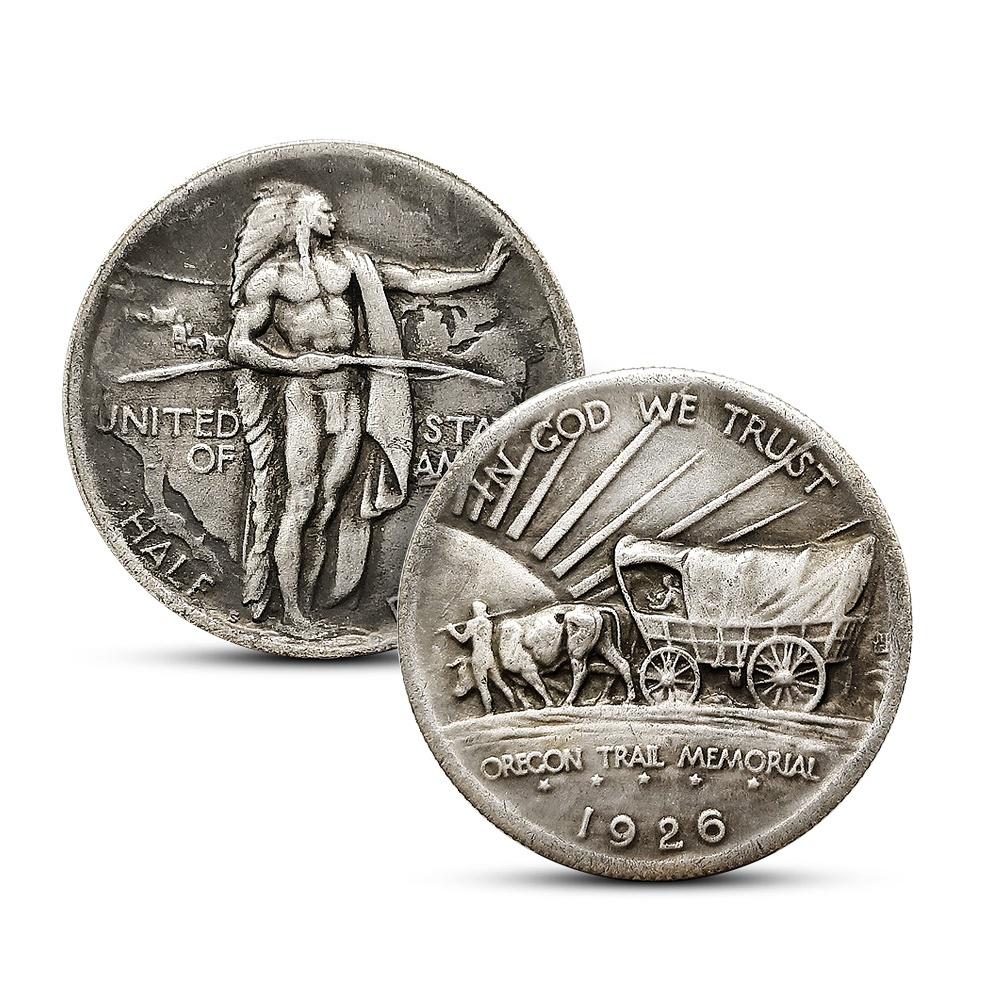 USA 1926-S Oregon Trail Memorial Half Dollar Kopie Münzen Versilbert AVE 1PCS