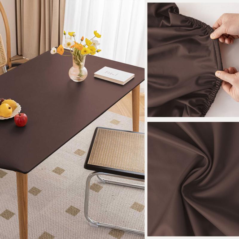 Vinyl Tischdecken - Rechteckige Tischdecke - Vinyl Tischdecken für rechteckige Tische - Plastiktischdecken - Wasserdicht 70X70cm braun