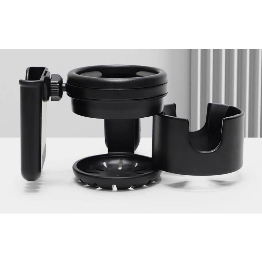 Kinderwagen-Zubehör, Kaffeebecherhalter, universeller Dreirad-Kinderwagen, Wasserflasche, Handy- und Getränkehalter, Rollstuhlwagen schwarz