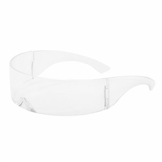 Partybrille Visier Wrap Shield Großer Spiegel Sonnenbrille Persönlichkeit Modebrille Reiten Winddichte Brille Transparent transparent