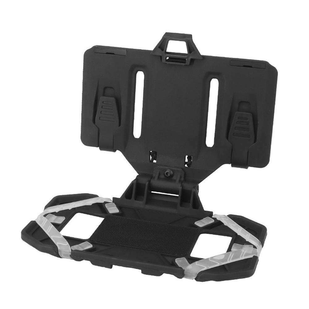 Taktische Weste Telefon Halter Molle Halterung, Universal Brust Telefon Bord Träger Faltbare Navigation schwarz