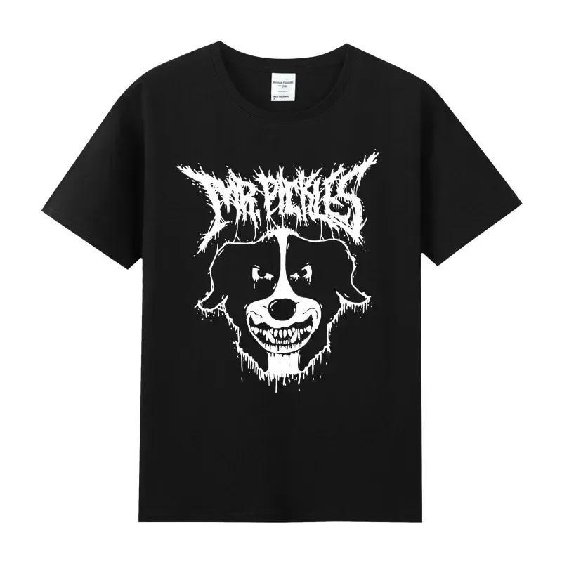 Cartoon Mr Pickles T-Shirt Herren Weiches Collie Hund T-Shirt Rundhals Kurzärmelig Lustig TV Erwachsener Adultswim Reifer Hund Böse Satan XXL schwarz