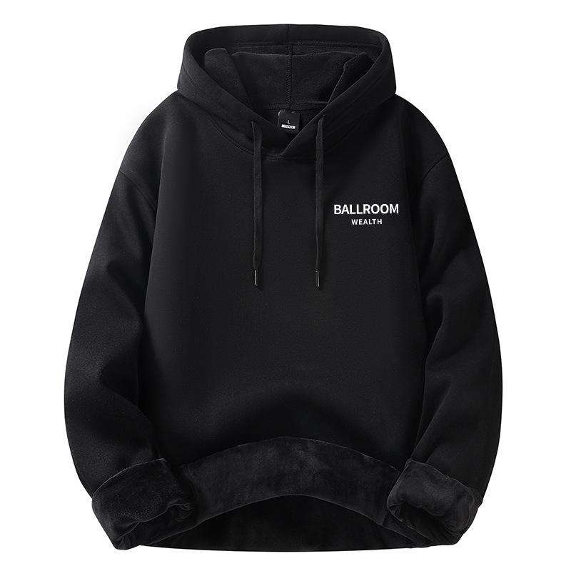 Mode Herren Sweatshirt gepollover Herren Herbst und Winter neu Baumwolle Paar Modelle verdickte lockere Jacke Jacke L: Recommended 110-65kg