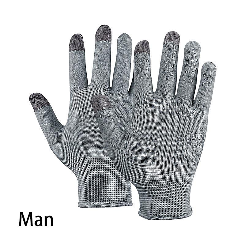 Touchscreen Wasserdicht Rutschfest Handschuhe Radfahren Warme Handschuhe Damen Herren Wandern Angeln Skifahren Outdoor-Sport Handschuhe gray