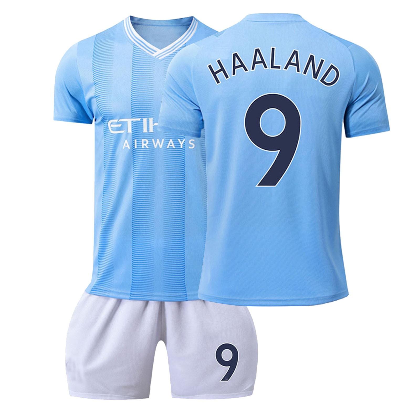 2324 Manchester City Heimfußballtrikots Kurze Strumpfhose Set Neu Kurze Strumpfhose Kindergröße Set S