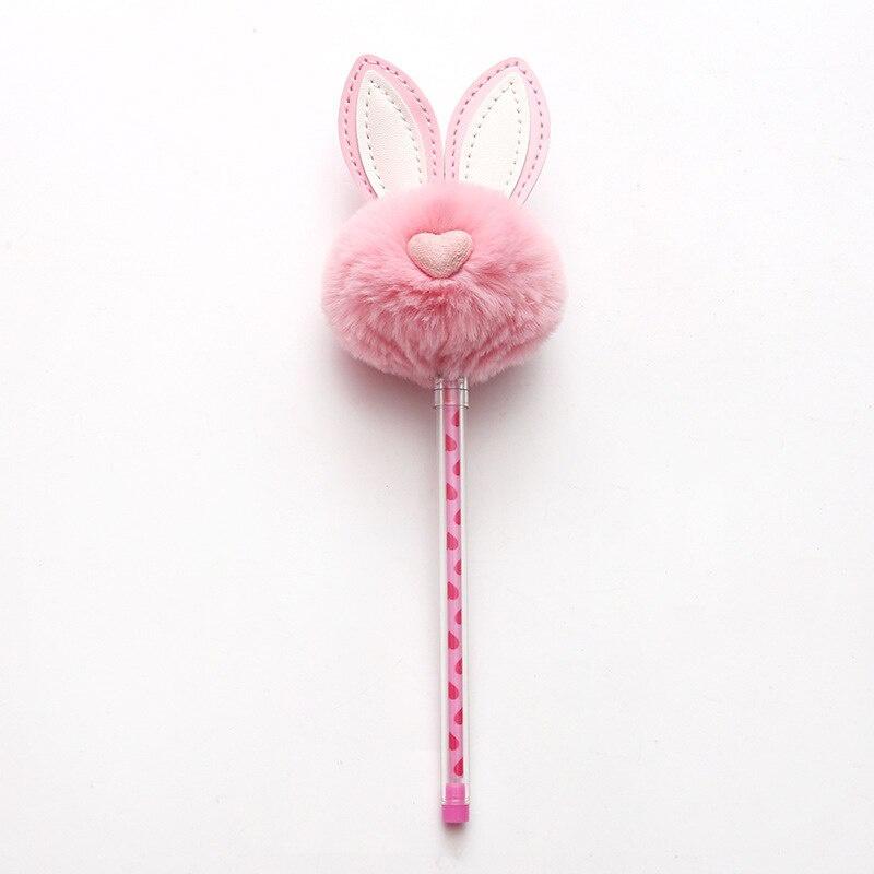 1 stücke Schreibwaren Nette rabit Stift Werbung Gel Stift Schule Mode Büro Kawaii Versorgung Schule Kawaii Schreibwaren dark pink