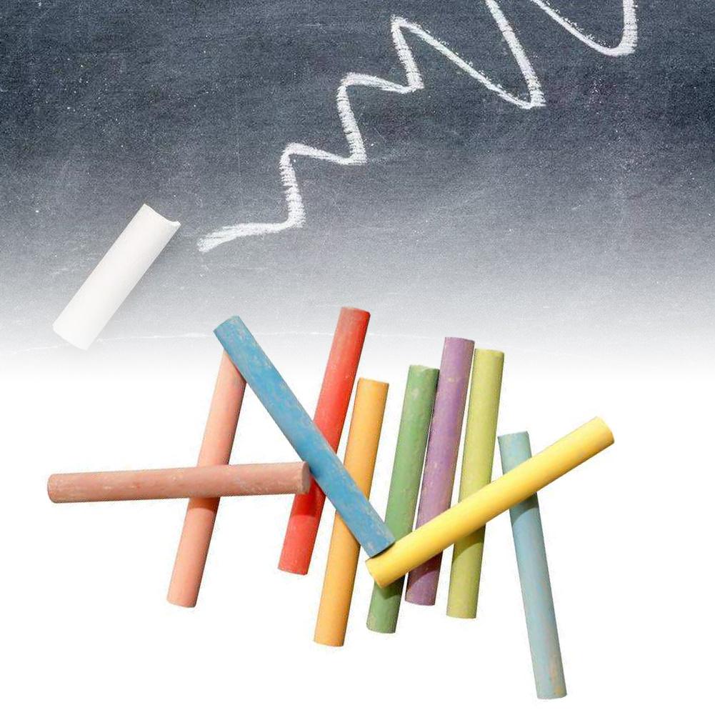 Schreibwaren 12 Sticks Staubfreie Zeichenkreide Schule Bürobedarf mit Tafel Radiergummi 3 Boxes