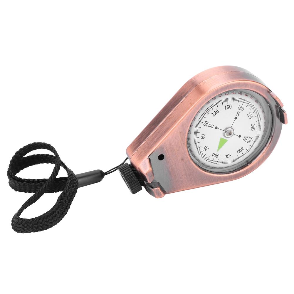 Vintage Tragbarer Mini-Kompass mit Riemen Outdoor-Überlebenswerkzeug Outdoor-Zubehör
