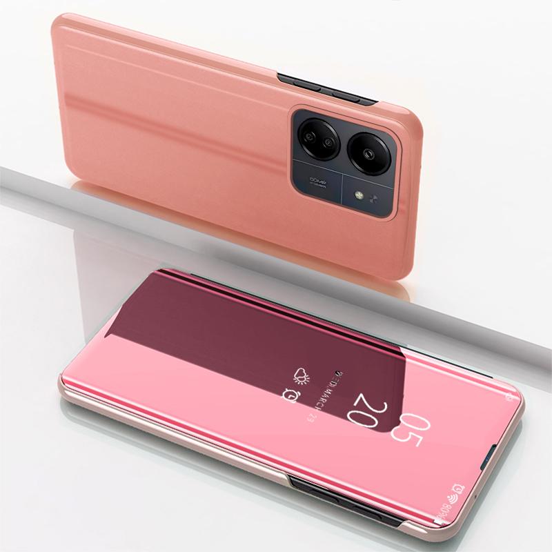 Smart Mirror Anti Drop Handyhülle für Samsung Huawei Honor Xiaomi Redmi iPhone OnePlus Cover Magnetisches Flip PU Leder Huawei P30 Lite rose gold