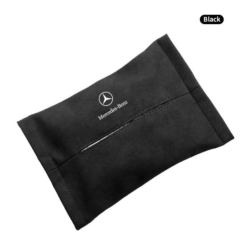 1 Stück Auto Taschentuchbox Halter Sonnenblende Sitzlehne Autozubehör Für Mercedes Benz GLE GLS CLS GLC CLA GLA GLK C197 R231 W167 W247 W246 AMG benz schwarz