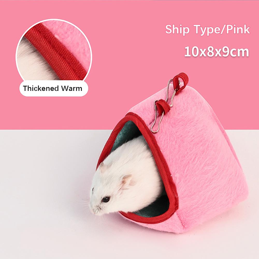 Bequeme Hamster-Hängematte Blau/Rosa Meerschweinchen-Schlafsack Hamsterkäfig-Schaukel Meerschweinchen Ship Type - Pink