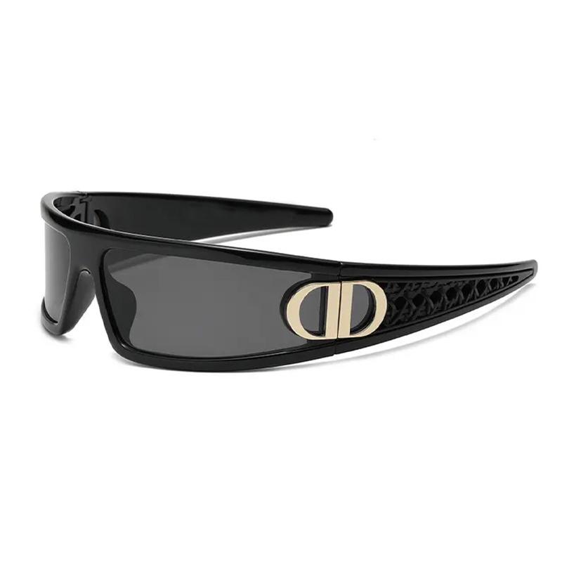 Neuestes Modernes Damen-Stirnband Sonnenbrillen Modern Vielseitig High-End Mode Sonnenbrillen Lila-sicher FGDD-Schwarz