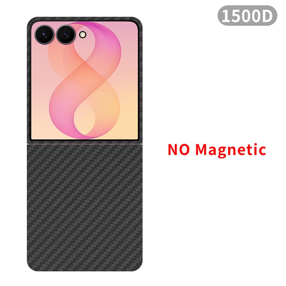 Für Samsung Galaxy Z Flip 8 Carbon Hülle 600D Kevlar Aramidfaser Stoff Dünne Harte Abdeckung Magnetischer Scharnierschutz Schwarz Galaxy Z Flip 8 beige