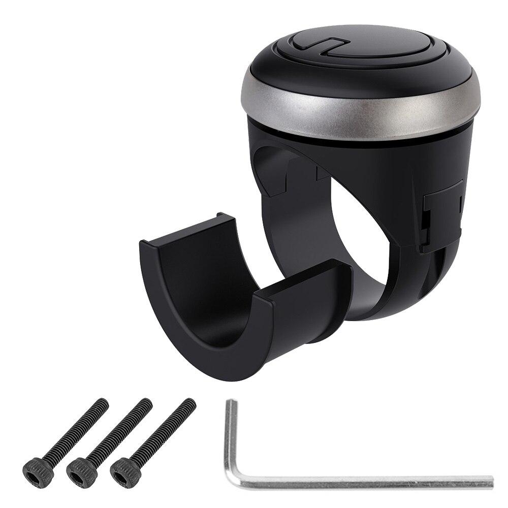 Auto-Lenkrad-Booster-Ball, Drehknopf, Lager, Kraftgriff, drehbar, universelles Autozubehör, Arbeitsersparnis-Kit schwarz