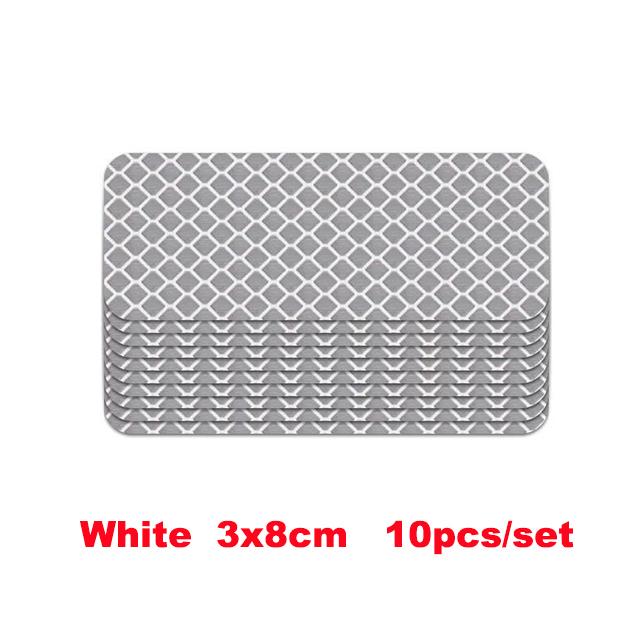 10 Teile/satz Auto Stoßstange Reflektierende Aufkleber Reflektierende Warn Streifen Band Sichere Reflektor Aufkleber Aufkleber weiß