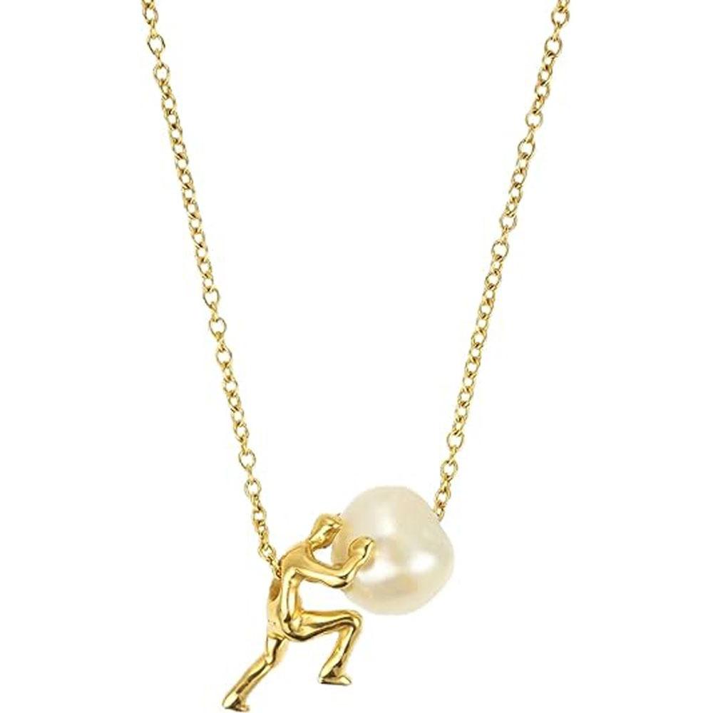 Beharrlichkeitssymbol Sisyphus Halskette Persönlichkeitsschmuck Accessoires Anhänger Halskette Gold 1