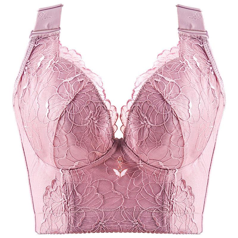 Frauen Push-Up Bh Dessous Sexy Bh Spitze Dessous Bh Intime Top Crop Top 3/4 Cup BH Kostenloser Versand für Frauen 38/85E rosa