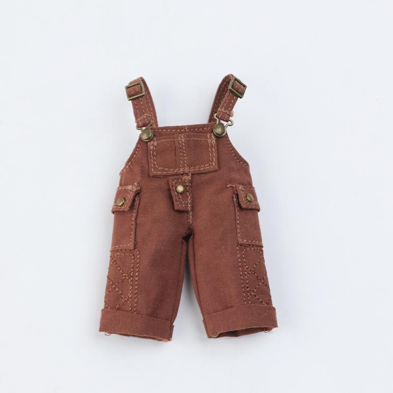 OB11 Babykleidung Hosenträger Hosen Kollektion Mantel Baumwollkleidung GSC P9 1/12 BJD Puppe Niedliche Kleidung Molly Puppenkleidung Kopfbedeckung OB11 braun
