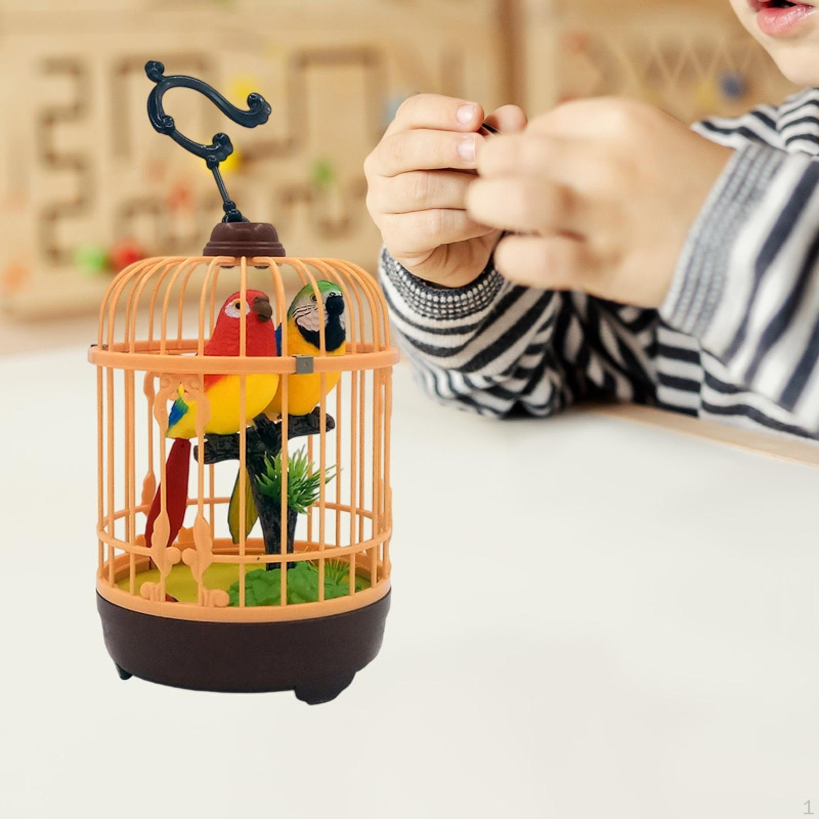 Vögel Vogelkäfig Spielzeug Realistisches Accessoire Kinder Schreibtisch- & Zimmerakzent Sprachaktivierter Mini-Papagei