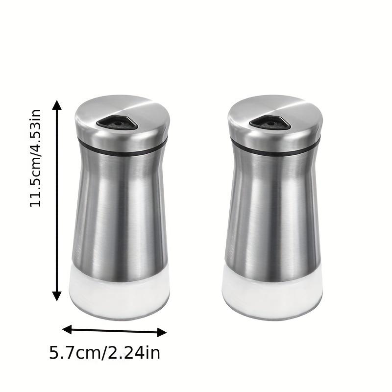 2 Pcs Küche Liefert Edelstahl Gewürz Flasche Gewürz Glas Pfeffer Flasche Grill Glas Gewürz Flasche Kreuzkümmel Bestreuen Glas 2pcs