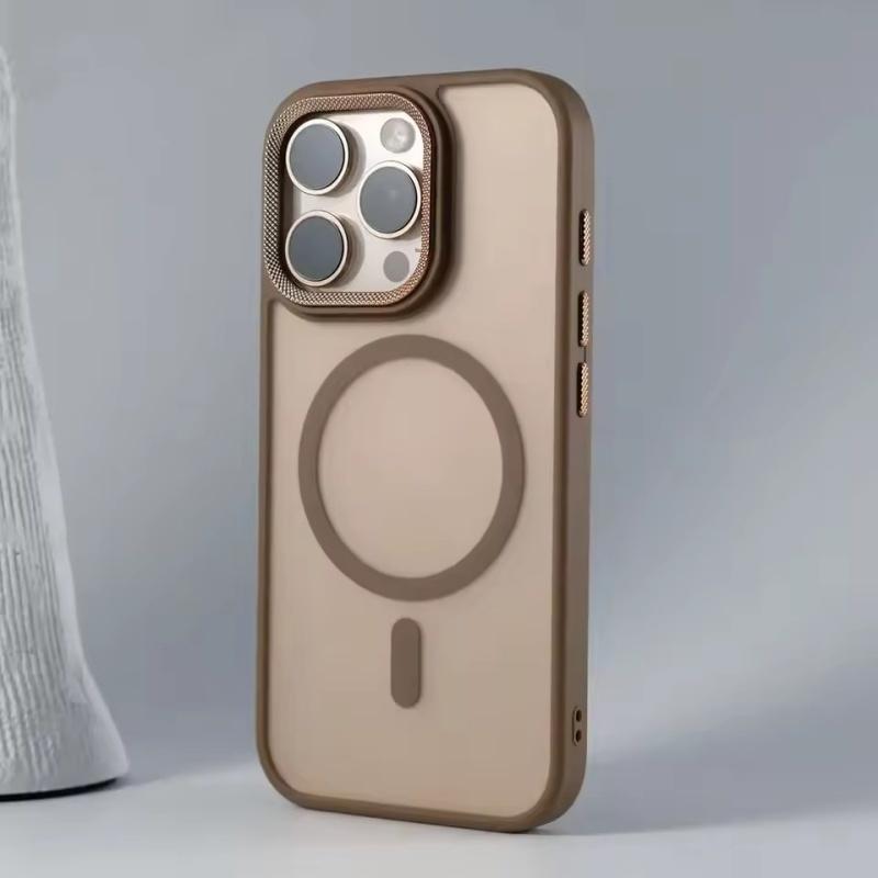 Luxuriöse Spiricle Kameraschutzhülle für iPhone 15 16 Pro Max 16 Plus Magsafe-Hüllen für iPhone 14 12 11 13 Pro Max Matte Cover iPhone 13 Pro gold