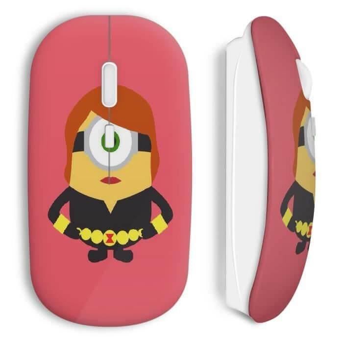 Kabellose Maus - Minions - Rosa - USB-WLAN-Dongle - Kompatibel mit Mac und PC - Drahtlose Technologie