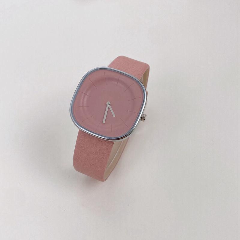 Luxuriöse Damenuhren, Minimalismus, quadratisches Zifferblatt, Lederarmband, Damenuhr, neue Quarzuhr für Paare