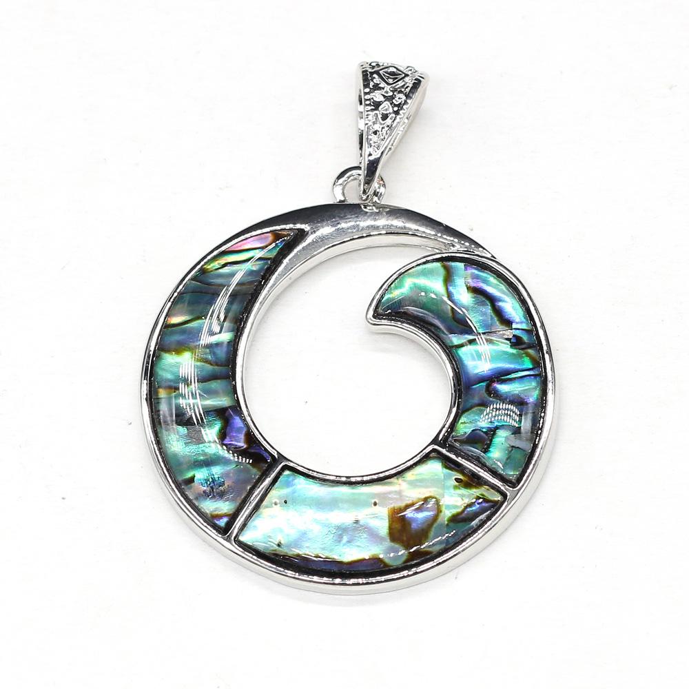 Abalone Anhänger Naturmuschel Halskette Anhänger Für Schmuckherstellung DIY Halskette Armband Zubehör 40x43mm