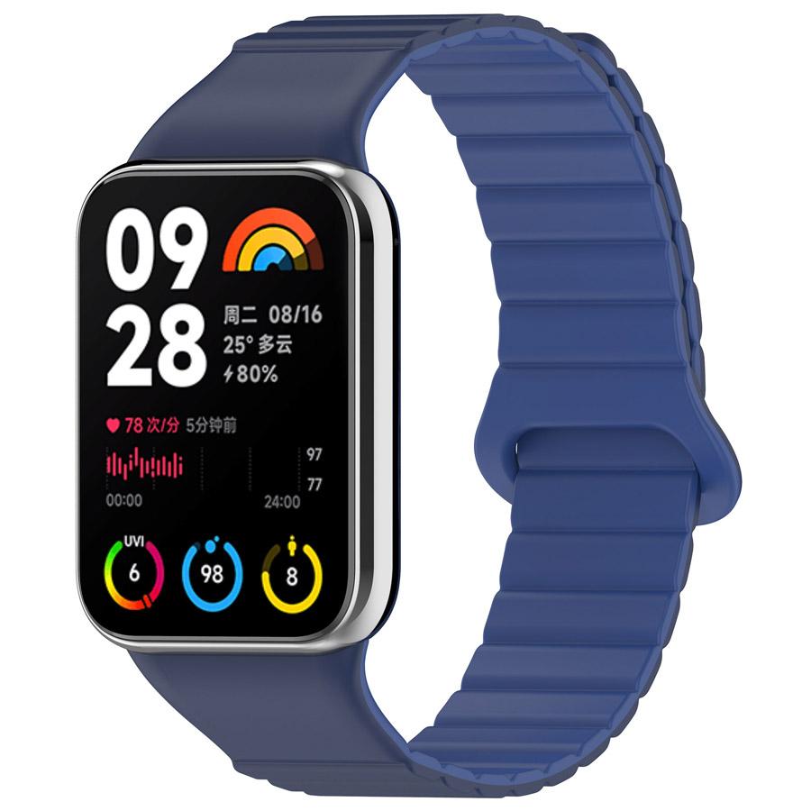 Magnetisches Schleifenband für Xiaomi Mi Band 8 Pro Armband Silikon Ersatzarmband für Mi Band 8 Pro Smart Watch Band Correa For Mi Band 8 Pro dunkelblaue
