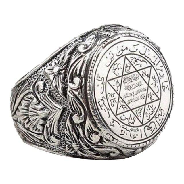 Griechisches Sternenmuster Herrenaccessoires Vintage-Schmuck Herrenringe Vintage-Schmuck Accessoires Indie-Schmuck Geschenke in Griechenland 8