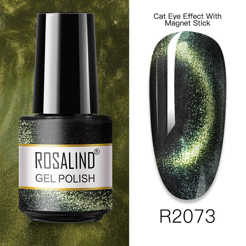 ROSALIND Glitzer-Gel-Nagellack, semi-permanent, Katzenaugen-Gel-Nagellack, zum Einweichen, UV-Gel-Lack, Nagelkunst-Gel-Nagellack