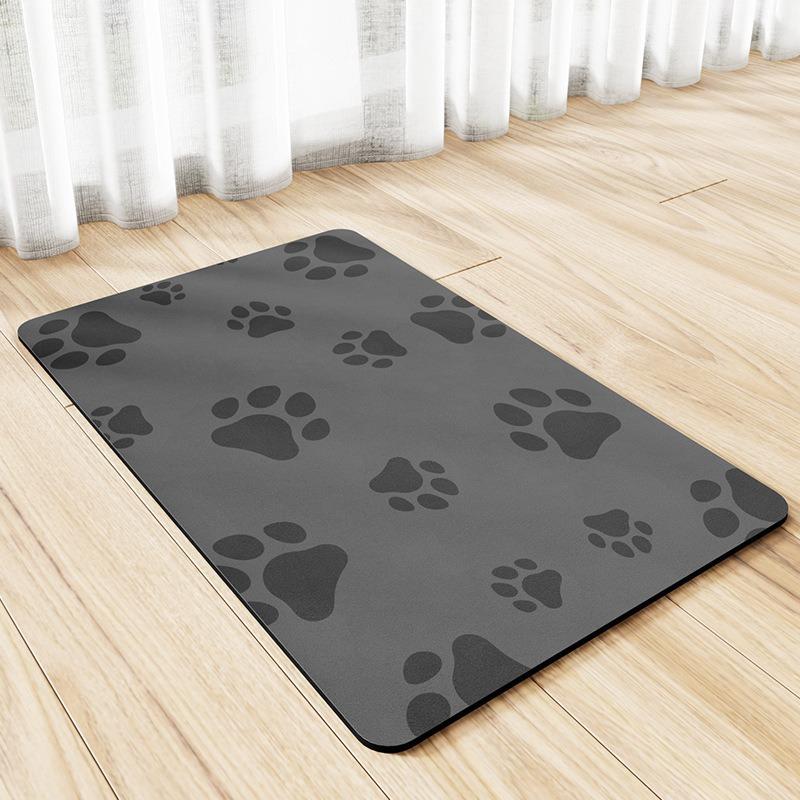 Platzset für Haustiere, keine Flecken, schnelltrocknend, saugfähig, Hundefutternapf-Unterlage, Futtermatte für Katzen, Trink- und Fütterungsplatzset für Katzen und Hunde, Futterpads für Haustiere 30x40cm beige