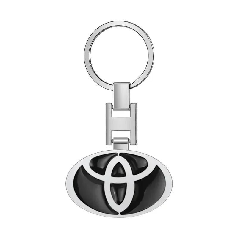 Auto Schlüsselanhänger Auto Emblem Geschenk Mit Schlüsselring Autozubehör Für TRD Toyota Crown Reiz Corolla Prada Alphard Yaris Camry GT86 schwarz