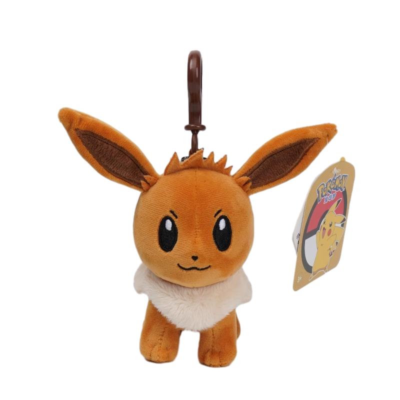 Pokemon Pikachu Bisasam Glumanda Kawaii Plüschtier Anhänger Schultasche Rucksack Anhänger Schlüsselanhänger Kleine Puppe Geburtstagsgeschenk brown